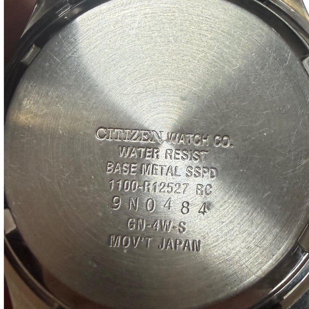 Citizen Quartz Silver Day Date Fluted Bezel Vintage Watch 1100-R12527 RC Mens - Picture 3 of 4